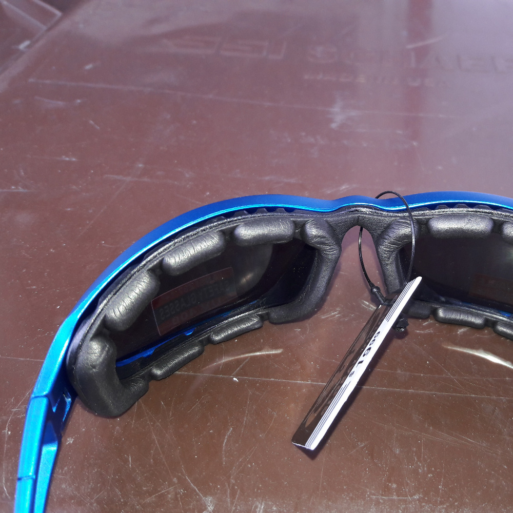 Blue Designer Motorcycle Riding Sunglasses Bin22 - Picture 7 of 16